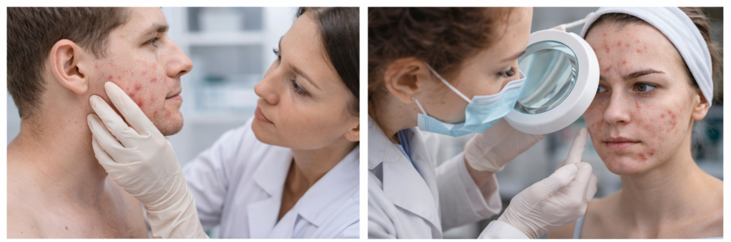 Acne test and diagnose