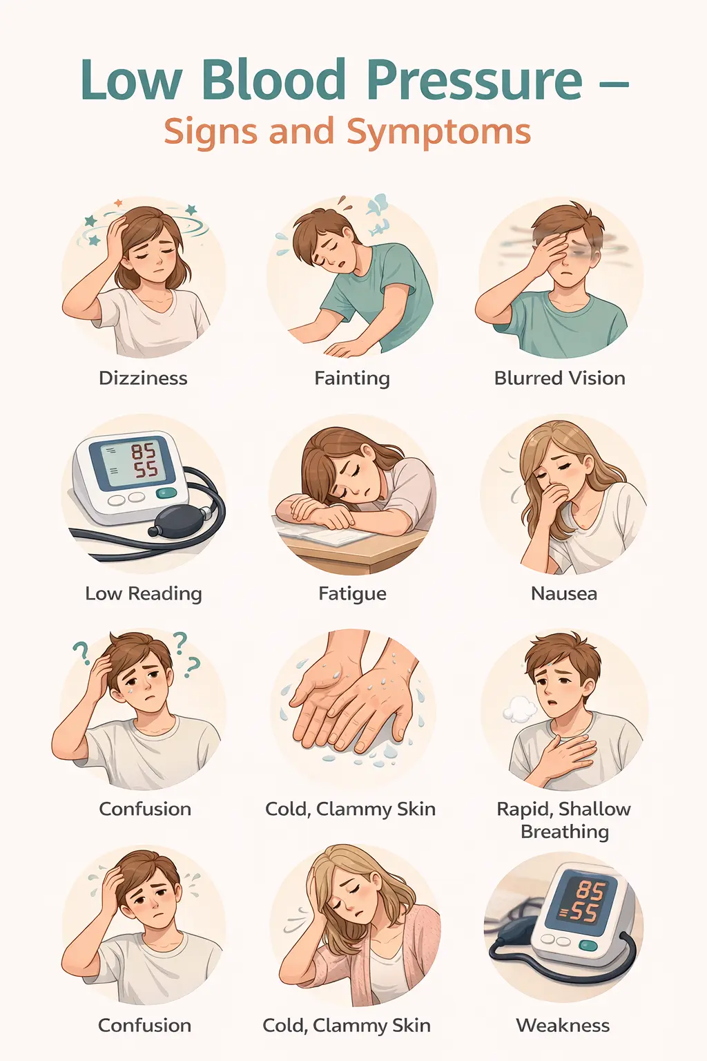 Low Blood Pressure Symptoms Causes & Treatment