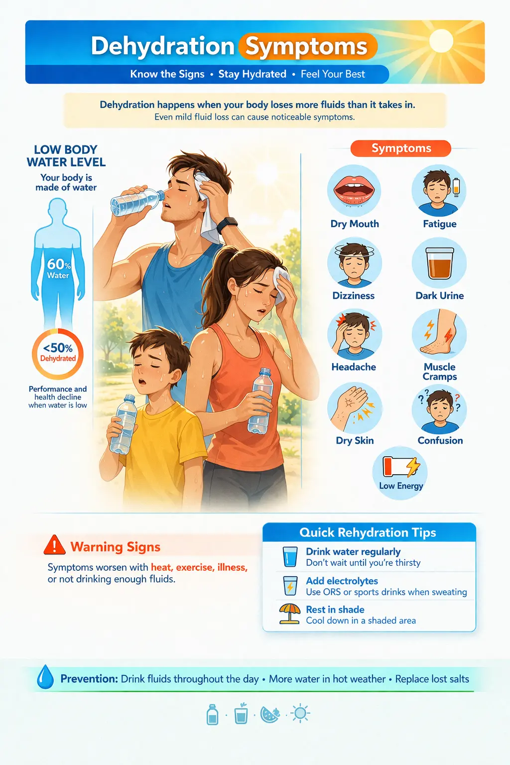 Dehydration Symptoms Causes & Treatment Guide