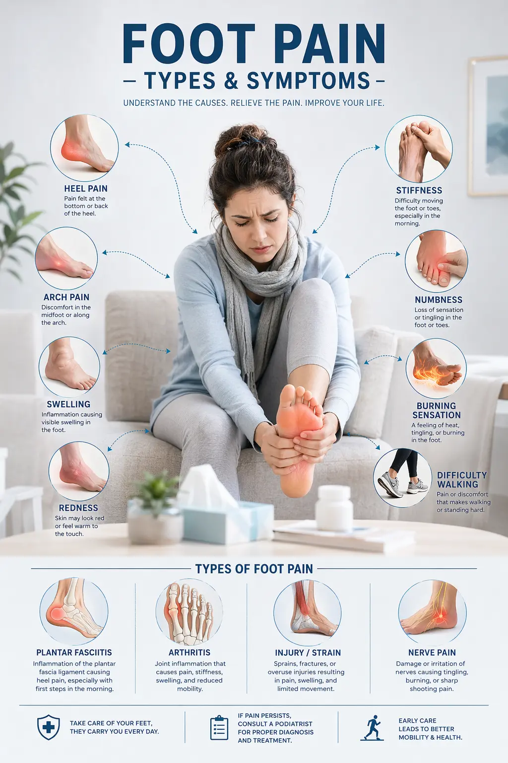Foot Pain Conditions Symptoms Causes & Treatment Guide