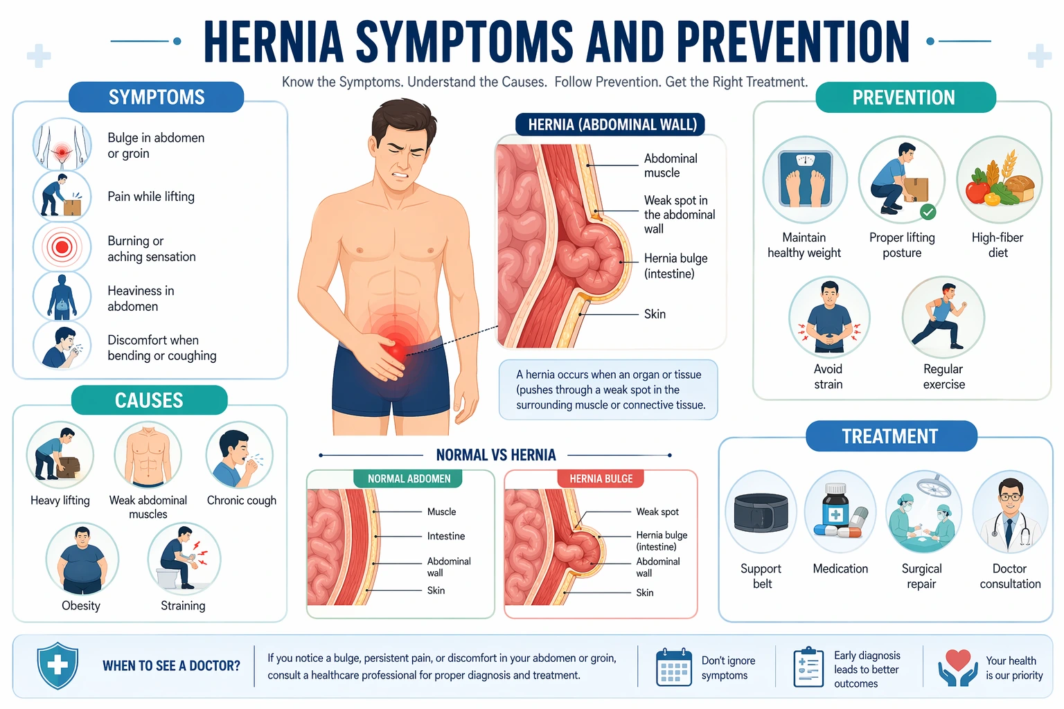 Hernia Symptoms, Causes & Treatment Guide