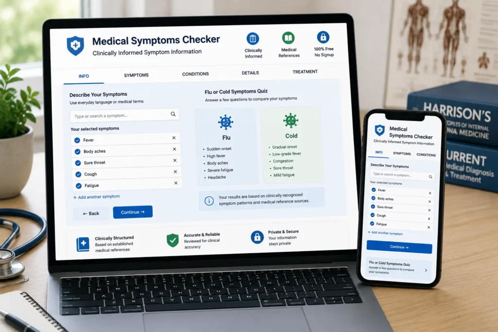 Medical Symptoms Checker - Clinically-Informed Symptom Info
